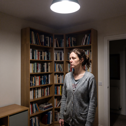 Luz cálida entre tus libros favoritos